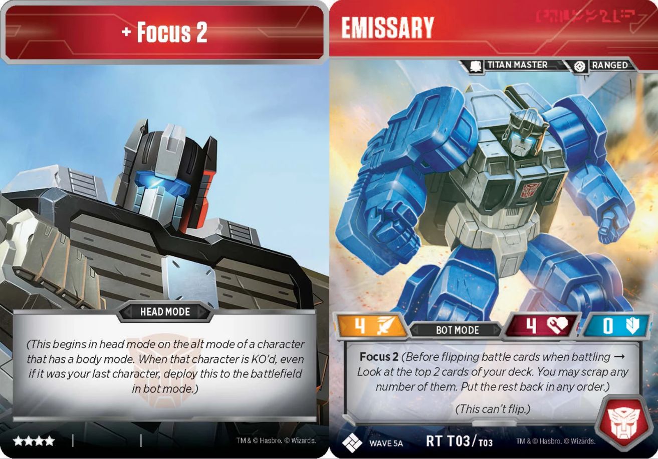 Official Images Fortress Maximus, Cerebros, Emissary Cards